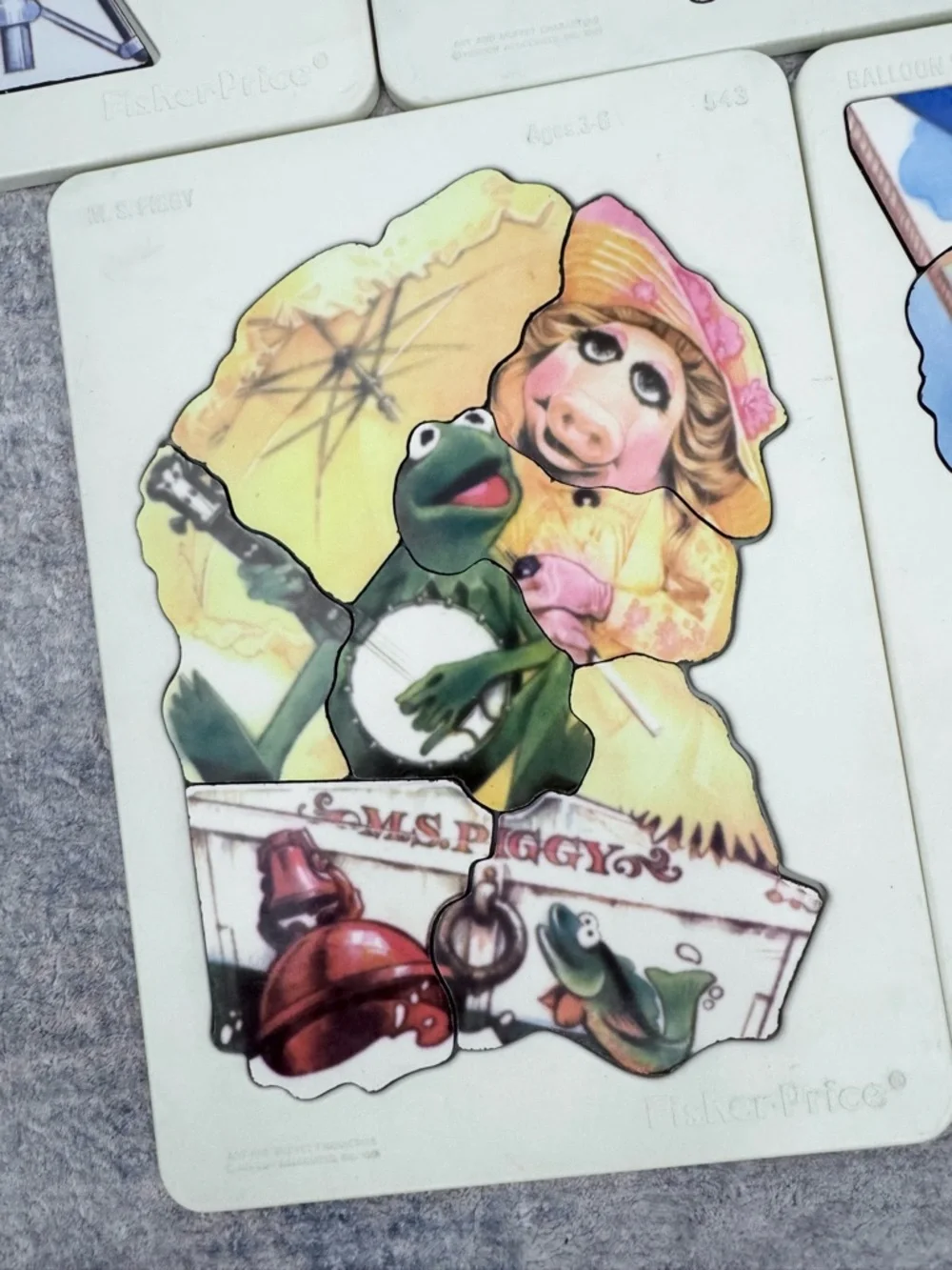 Lot of Vintage The Muppets Fisher-Price plastic tray puzzles (5)